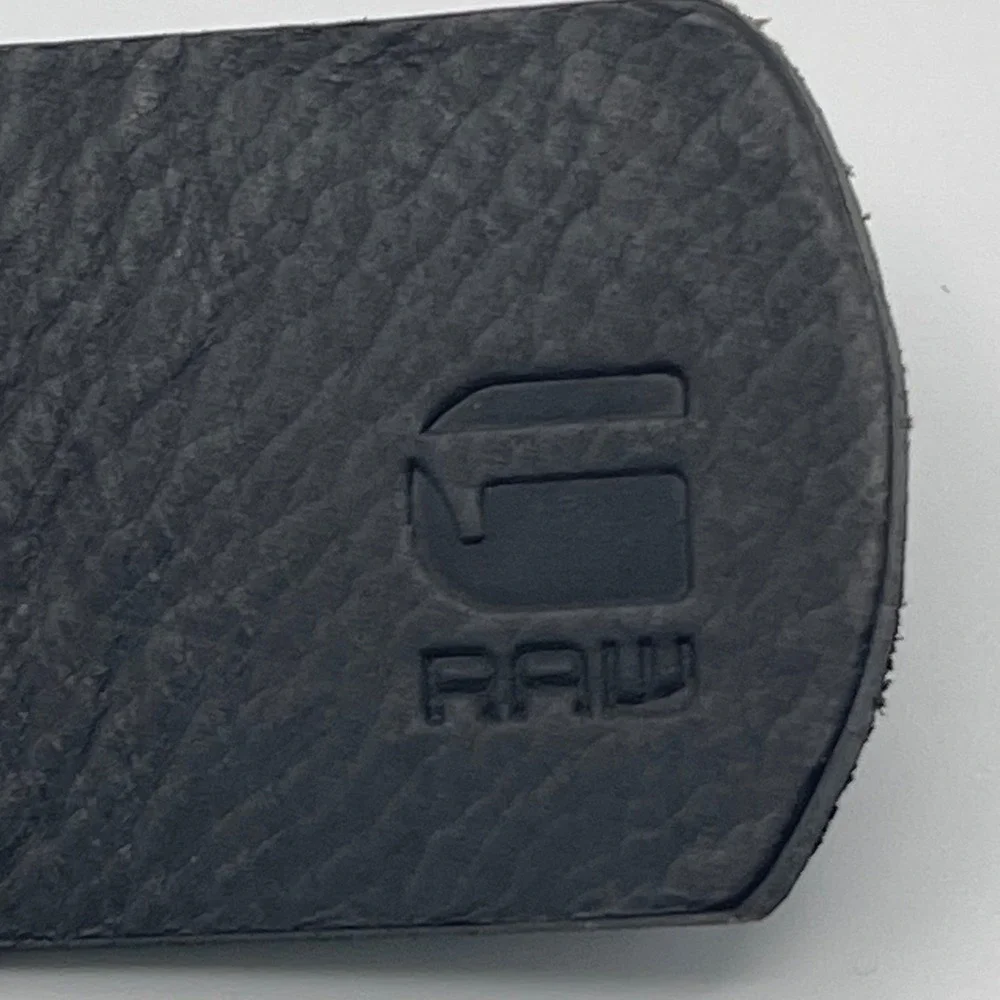 G-Star Raw Dast Belt Black Leather Roller Buckle Size 75 30 D20177-3127-990